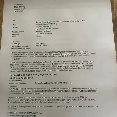 Majatalo Wanha-pirtti Lejlighed *