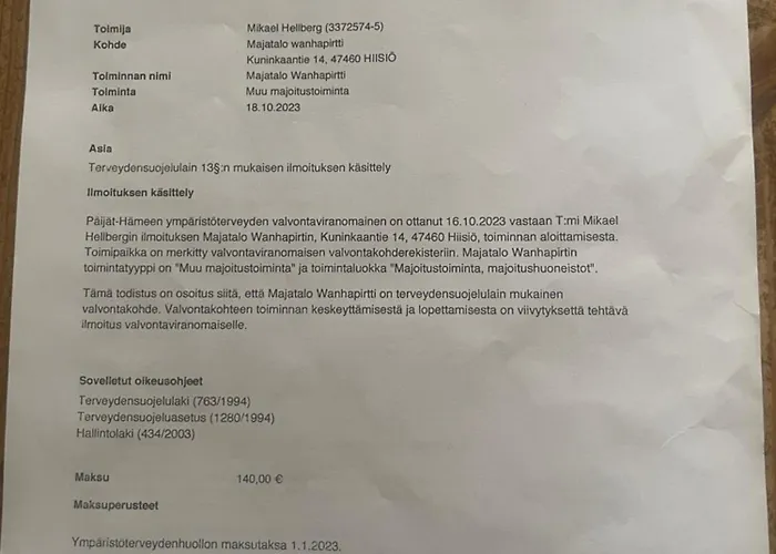 Majatalo Wanha-pirtti Iitti